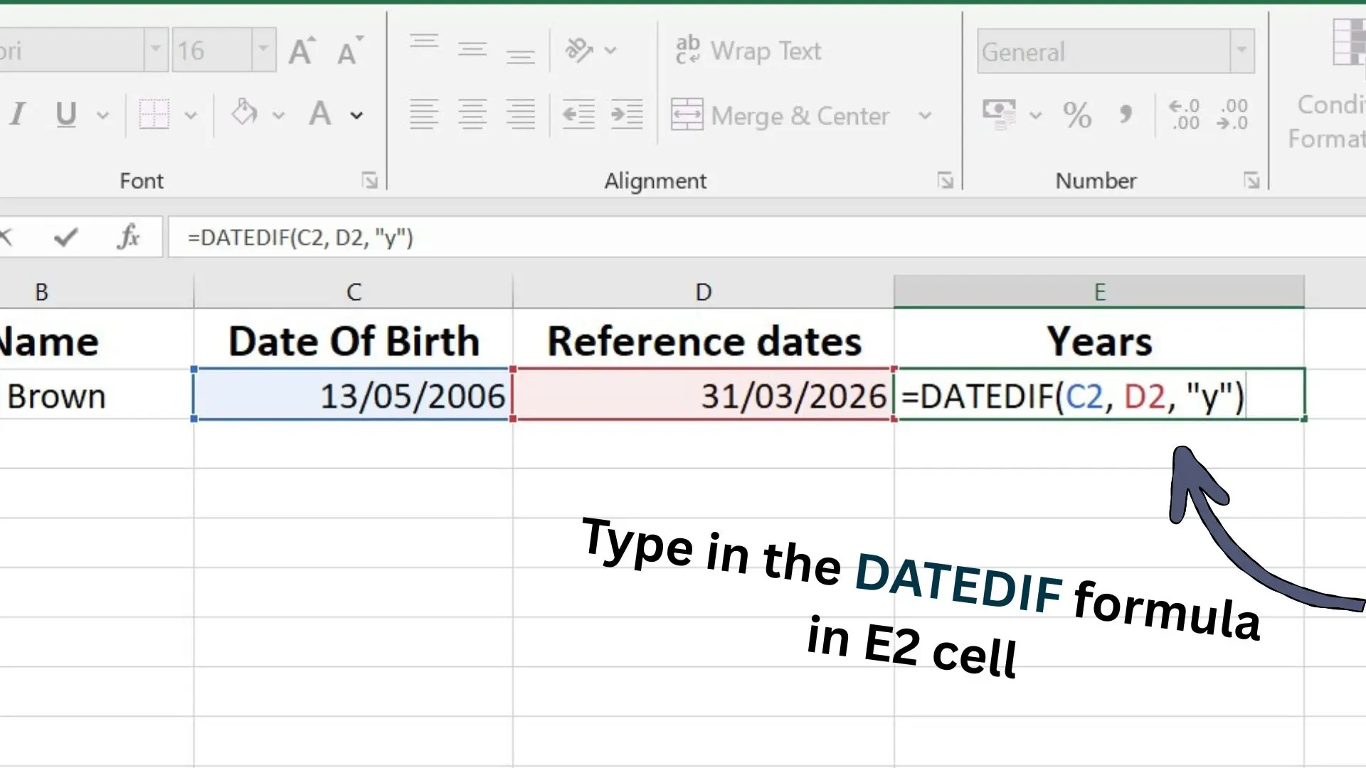 Excel Step 2a