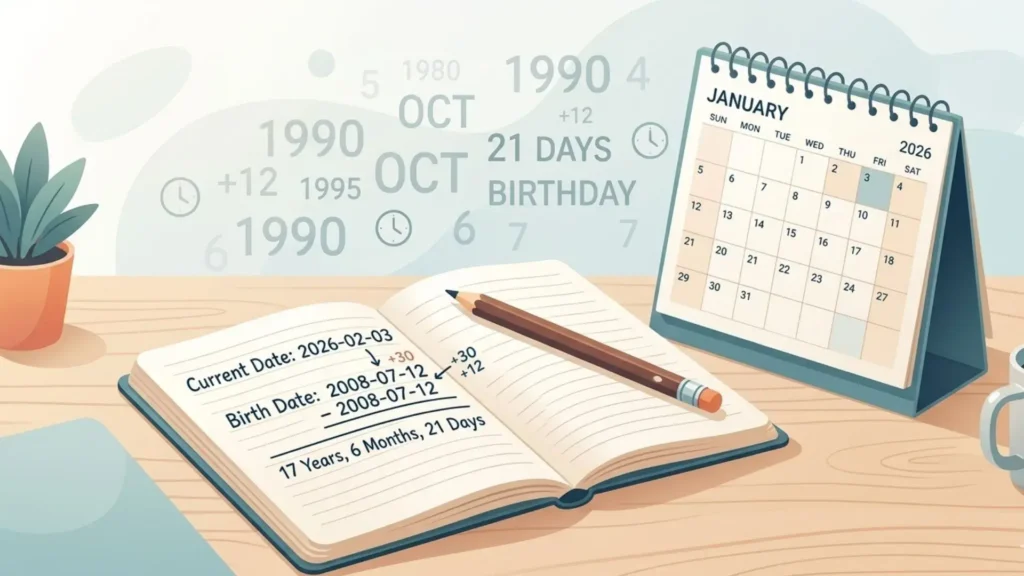 Calculate chrono age by hand