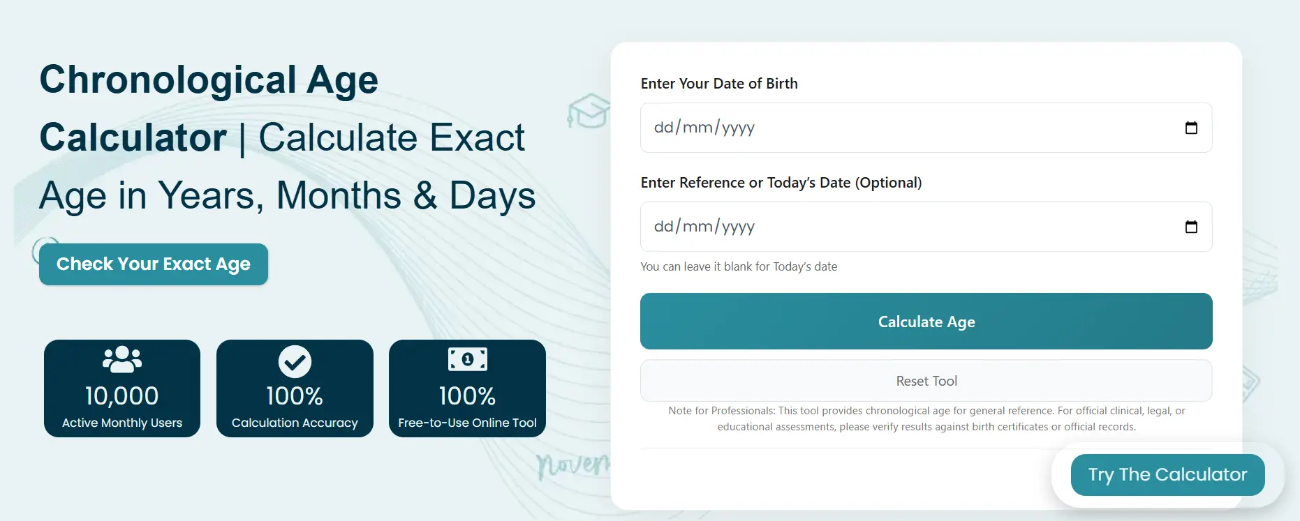 Chronological Age Calculator