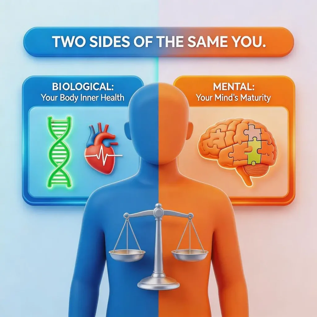 the difference between mental age and biological age