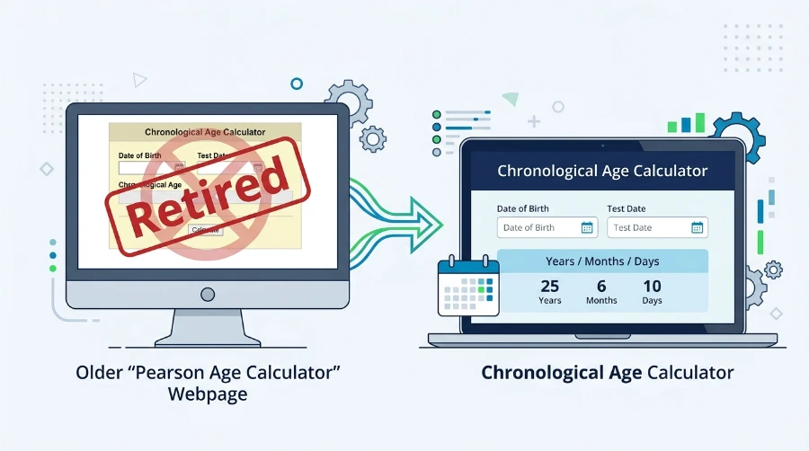 Pearson Age Calculator Alternative as original pearson tool discontinued