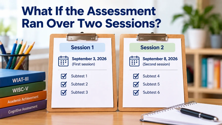 Assessment schedule for chronological age